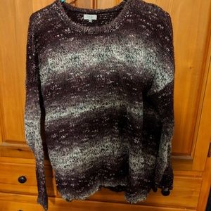 Tobi plum marled baggy winter sweater